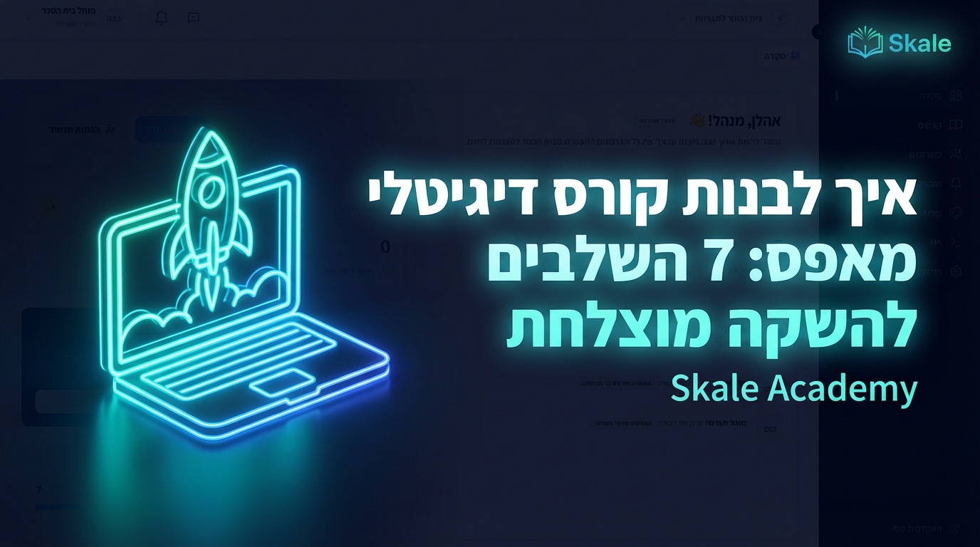 איך לבנות קורס דיגיטלי מאפס: 7 השלבים להשקה מוצלחת
